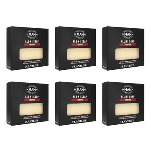 Plantlife Man and Nature All-N-1 Bar Soap – Moisturizing, Soothing, Handcrafted, Plant-Based – Made in California, 4oz - 1 of 4