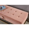 NicBex 58.6" Velvet Storage Ottoman Bench,Metal Base End of Bed Bench with Hidden Compartment,Storage Bench for Bedroom,Entryway - 3 of 4