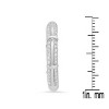 Steeltime Ladies 18k white gold plated brass simulated diamonds hoop earrings - 3 of 4