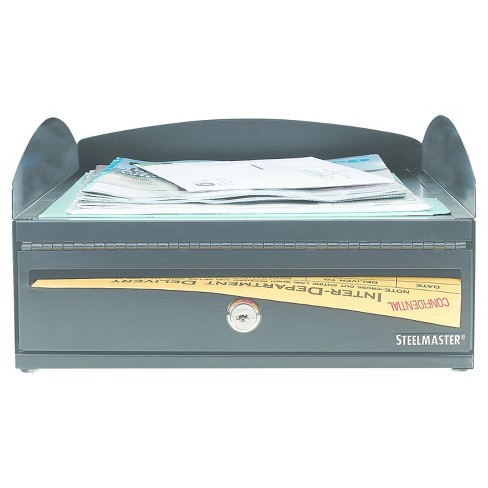 Steelmaster Lockit Inbox Desk Tray Single Tier With Locking Box