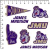 James Madison University 8ct Vinyl Large Deluxe Stickers Variety Pack - 2 of 4