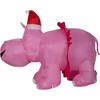 Gemmy Christmas Airblown Inflatable Hippo w/Pink Tutu, 2.5 ft Tall, Pink - 4 of 4