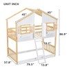 NicBex Twin Over Twin House Bunk Bed with Roof,Window,Ladder and Safety Guardrail for Kids,Girls,Boys - 3 of 4