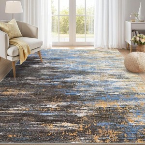Artistic Runner Rug, Washable Non Slip Low Pile Soft Floor Carpet for Kitchen, Entryway, Bedroom, Hallway & Bathroom - 1 of 4