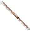 Black Bow Jewelry Men's Stainless Steel, Cognac Plated & Diamond I.D. Bracelet, 8.5 Inch - 2 of 4