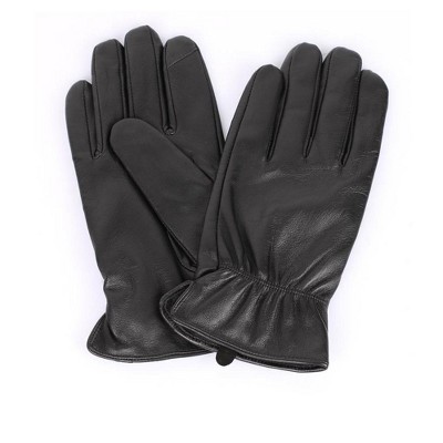 Karla Hanson Men's Deluxe Leather Touch Screen Gloves - Black - L : Target
