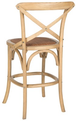 Transitional Weathered Oak Counter Stool 20"W x 21"D x 38"H