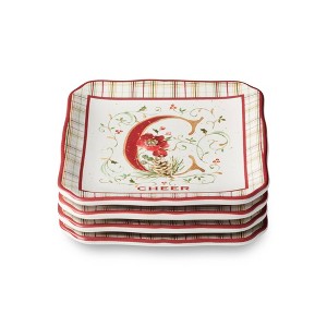 Certified International (Set of 4) 6" Winter Blooms Canape Plates - 1 of 4