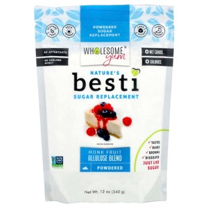 Wholesome Yum Besti, Powdered Sugar Replacement, Monk Fruit Allulose Blend, 12 oz (340 g) - 1 of 2