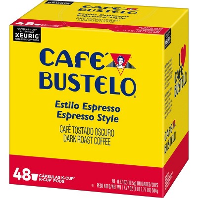 Cafe Bustelo Espresso Dark Roast Coffee Pods- 48ct