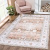Washable Vintage Oriental Rug, Non-Slip Foldable Carpet, Ultra-Soft Retro Floral Distressed Floor Cover for Living Room Bedroom - 3 of 4