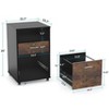 Gulches 2 Drawer Mobile File Cabinet with Lock, Wood Modern Filing Cabinet for Letter Size, Printer Stand with Rolling Wheels - 3 of 3