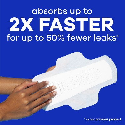 Always Infinity Overnight Long Menstrual Pads - 48ct