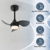 OVAL AIR Albini 22" Contemporary Minimalist 6-Speed Metal Mobile-App/Remote-Controlled Dimmable Smart Integrated LED Ceiling Fan - 4 of 4