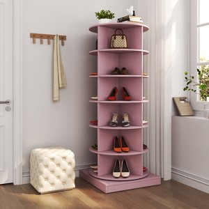 VYNXARIA Pink 360 Rotating shoe cabinet 6 layers - 1 of 4