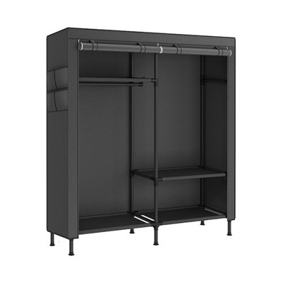 Vtec Trading Charcoal Gray Easy Assembly Wardrobe Closet