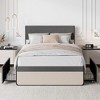 Bed Frame with 2 Storage Drawers, Upholstered Platform Bed Frame with Headboard - 2 of 4