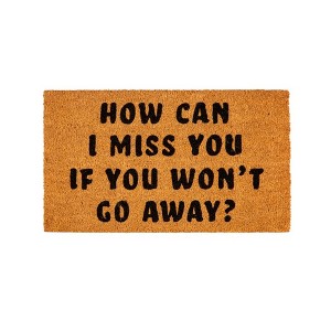 28" x 16" Nature Coir Mat, How can I miss you - 1 of 4