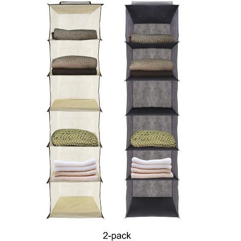 Tureclos Hanging Handbag Organizer Non-Woven Storage Holder PVC Purse Closet 8 Pocket Grey, Size: 85, Gray