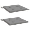 vidaXL Garden Chair Cushions 2 pcs Gray 19.7 inches x19.7 inches x1.2 inches - 3 of 4