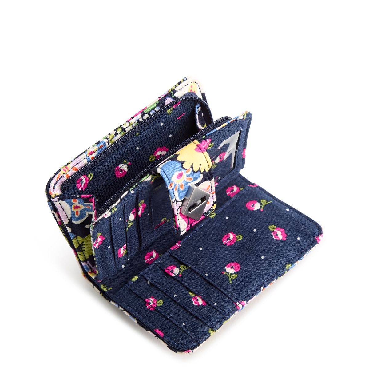Vera Bradley Women's Premium Cotton Small Turnlock Wallet - thumbnail 9