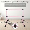 NAYSAYE 4FT Ballet Barre Freestanding Adjustable Double Bar for Home Dance Practice, Pink, 48"*30"*46" - 4 of 4