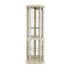 FONTOI Corner Curio Cabinet, Corner Display Cabinet, Glass Display with Adjustable Glass Shelves for Collection, Antique White, 16.5"*69.85"*16.5" - 2 of 4