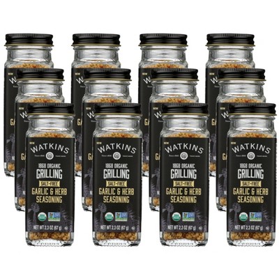 Watkins Organic Garlic and Herb Grilling Seasoning Salt Free - Case of 12/2.3 oz