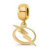 Black Bow Jewelry 14k Yellow Gold Plated Sterling Silver Tampa Bay Lightning NHL Bead Charm - 4 of 4