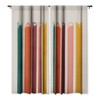 Showmemars Happy Letters in Retro Colors 50" x 84" Single Panel Room Darkening Window Curtain - Society 6 - 3 of 4