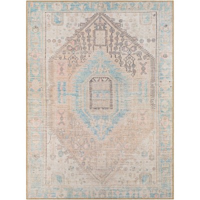 Livabliss 8'10"x12' Alanya Traditional Machine Washable Rug Blue