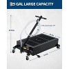 Low Profile Oil Drain Pan with Electric Pump, Heavy-Duty Metal Oil Change Pan for Cars,Folding Handle, 8FT Hose for Cars, SUVs, Trucks, Buses, RVs - 2 of 4