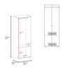 CAVINAS 2-Door Wardrobe Closet,Bedroom Armoires with Metal Hanging Rod,Fixed Storage Shelf,Closet Wardrobe for Small Bedrooms,Apartments - 3 of 4