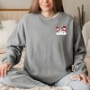 Snowman Family - Women's Garment Dyed Graphic Sweatshirt - 3 of 4