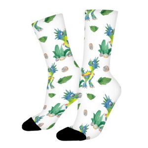 Dinosaur Baby Women Printed Crew Socks Funny Funky Socks Soft Polyester Novelty Gifts for Artists Men - 1 of 1