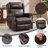 KWPZQEB Modern Recliner Chair for Adults, Home Theater Seating with Massage and Heat, Faux Leather Recliners Sofa Chair for Living Room - 3 of 4
