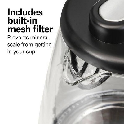 Hamilton Beach 1.7L Glass Electric Kettle with LED Indicator