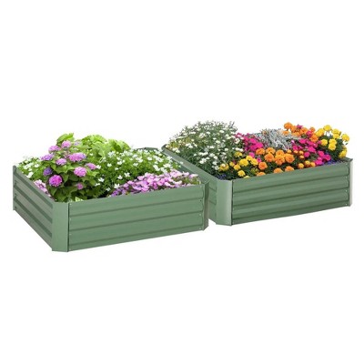 Resenkos 2pc 29" Elevated Herb & Vegetable Planting Box Kit w/ Versatile Uses, Green