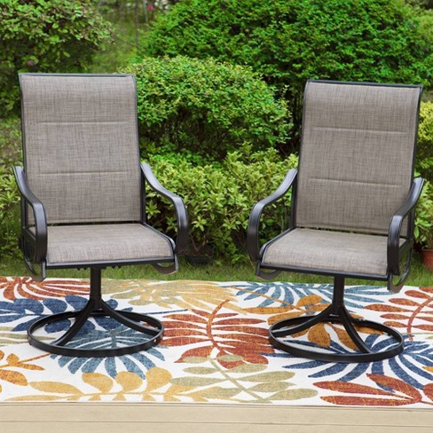 Green sling patio discount chairs