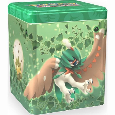 Pokemon TCG: Grass Stacking Tin (3 Booster Packs & Coin)