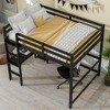 Full Size Loft Bed with Desk, Shelves and Ladder - 2 of 4