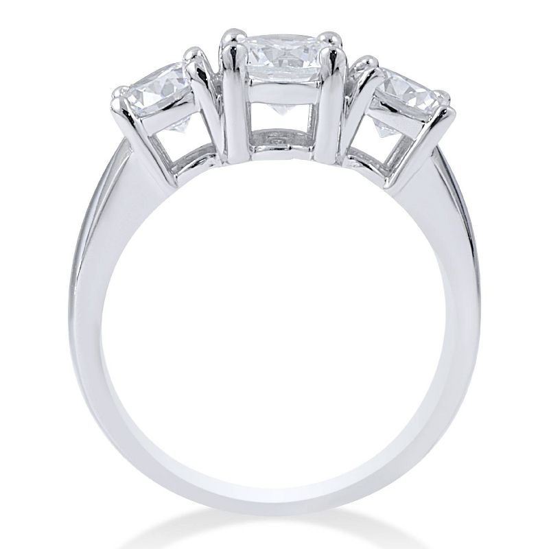 Pompeii3 3/4CT Diamond 3 Stone Engagement Ring 14K White Gold, 2 of 5
