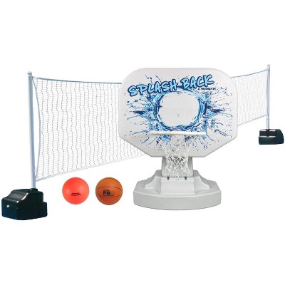 Swim Central 16' SplashBack Basketball and Volleyball Combo Swimming Pool Game
