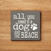 Slickblue Dog and Beach Wood Sign, Knotty Pine Material, Wall or Shelf Decor, Rustic Style, 7x7 Inches, Multiple Colors - 3 of 3