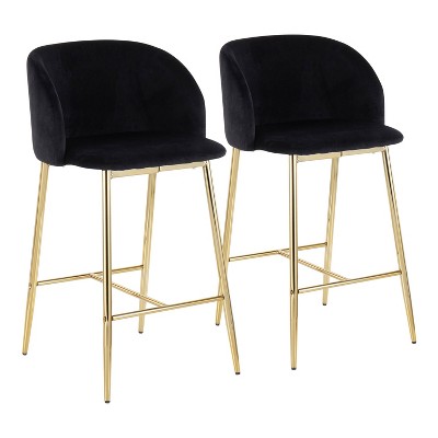 Set of 2 Fran Contemporary Counter Height Barstools - LumiSource
