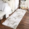 Modern Abstract Rug Machine Washable Printed Rug Soft Foldable Accent Rug for Living Room Bedroom - 3 of 4