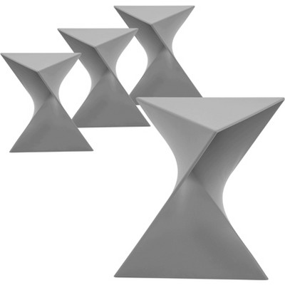 LeisureMod Randolph Stackable Side Table – Modern Triangular Design Accent Table – Versatile for Living Room, Bedroom, or Office Room, Set of 4