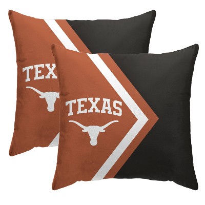 NCAA Texas Longhorns Side Arrow Poly Span Throw Pillow - 2pk