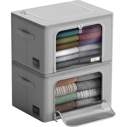Plastic Storage Cube Folding Clothes Closet Stackable Organizer