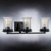 Urban Ambiance Luxury French Rustic Bath Vanity Light,  7.25"H x 23.75"W,  Midnight Black Finish, UHP3761 - 3 of 4